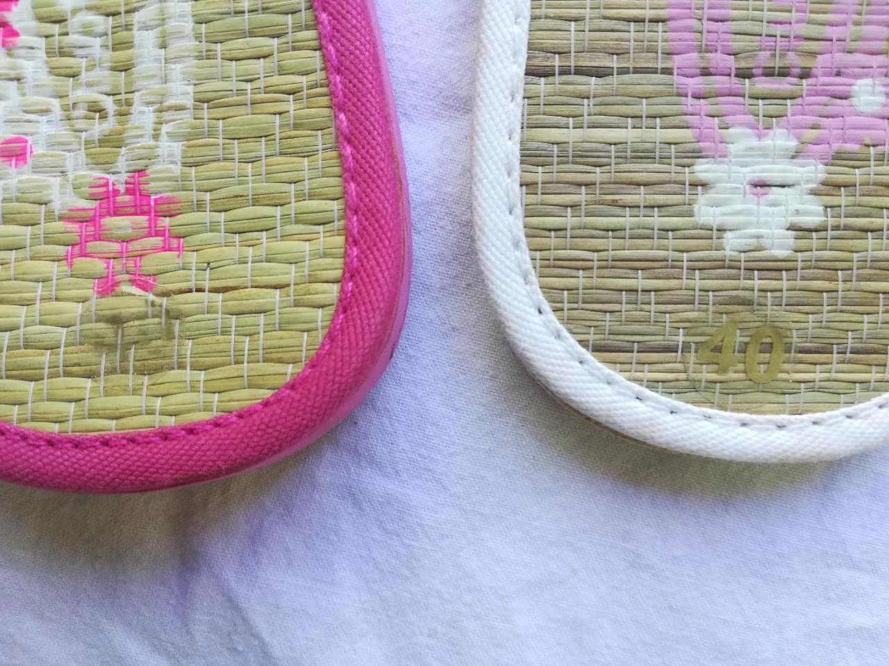 Lote de 2 pares de Chinelas com flores tamanho 40 Branca (nova) + Fúcsia – photo 10